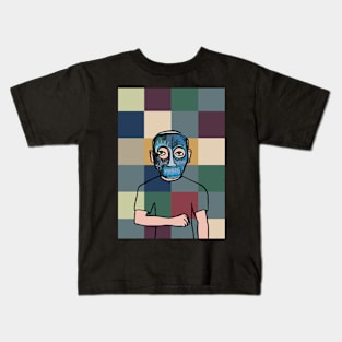 Unique MaleMask NFT with StreetEye Color and Pixel Art Kids T-Shirt